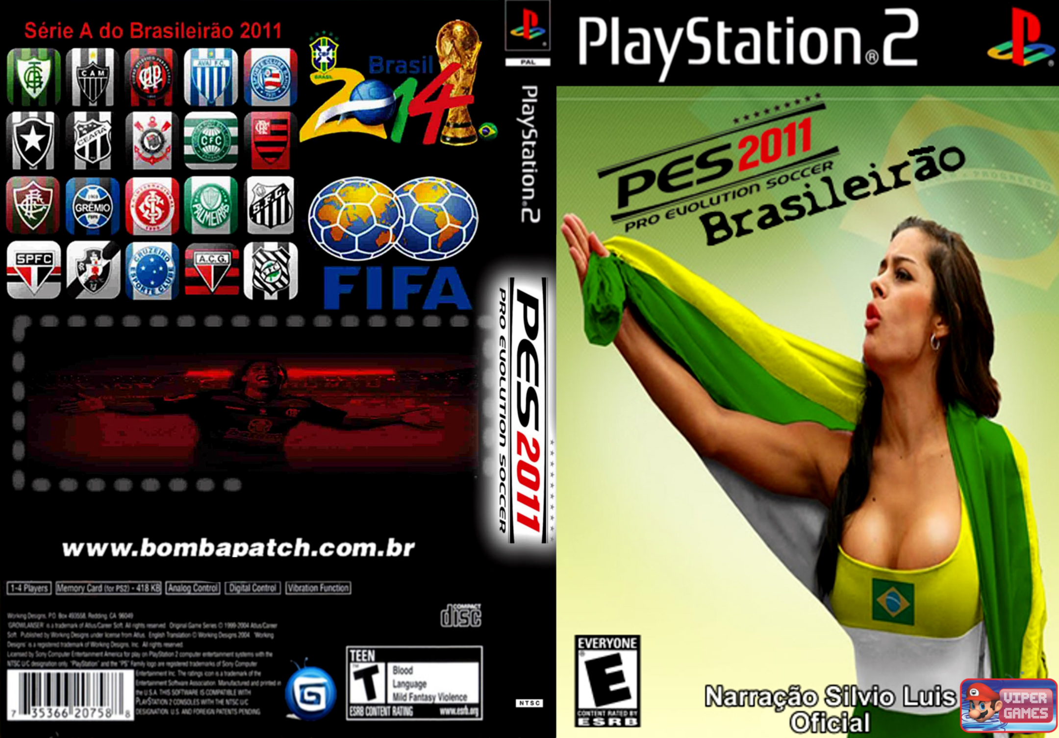 PES 2012: Brazukas 3.0 (PS2) Amistosos #61 Palmeiras x Santos 